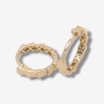Huggies (15 mm) Tejido Snake - Oro Amarillo 14Kts