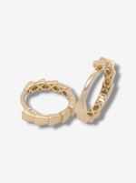 Huggies (15 mm) Tejido Snake - Oro Amarillo 14Kts