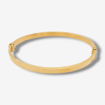 Pulsera (4 mm) Tubo Rectangular Light c/ Circulos Estampados & Cierre de Seguridad - Oro Amarillo 14Kts