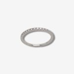 Anillo Cintillo Churumbela c/ Diamantes - Oro Blanco 18Kts