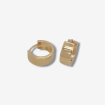 Huggies (Ø13 mm) Anchos Planos (5 mm) - Oro Amarillo 18Kts