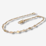 Brazalete (18 cm) Tejido Espejos Ovalados (2.7 mm) c/ Cierre Lobster  - Oro Amarillo 18Kts