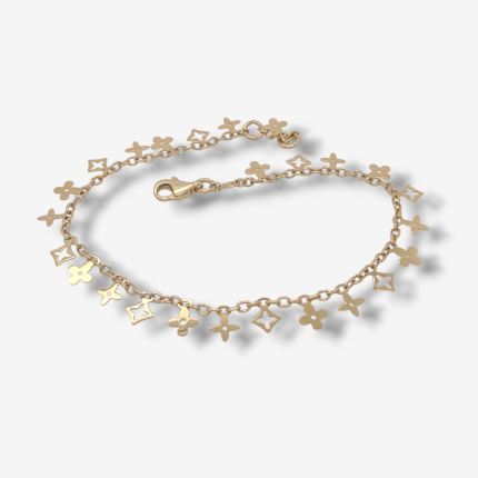 Brazalete c/ Mini Treboles - Oro Amarillo 14Kts