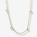 Cadena (40 + 5 cm) con letras L O V E - Oro Amarillo 14 Kts