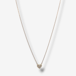 Cadena (44 cm) Ajustable c/ Corazon Diamante (0.23Ct) - Oro Amarillo 18Kts