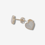 Zarcillos (8 x 8 mm) Corazon Madreperla - Oro Amarillo 14Kts