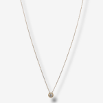 Cadena (40 cm) c/ Diamante Solitario (0.07 Ct) Punto di Luce Bicelado (3 mm) - Oro Amarillo 18Kts