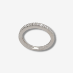 Anillo (2.90 mm) Cintillo Churumbela c/ Diamantes Naturales Pave (0.32 Ct) -  Platino