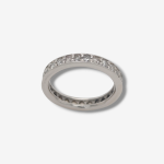 Anillo (2.90 mm) Cintillo Churumbela c/ Diamantes Naturales Pave (0.32 Ct) -  Platino - Image 4