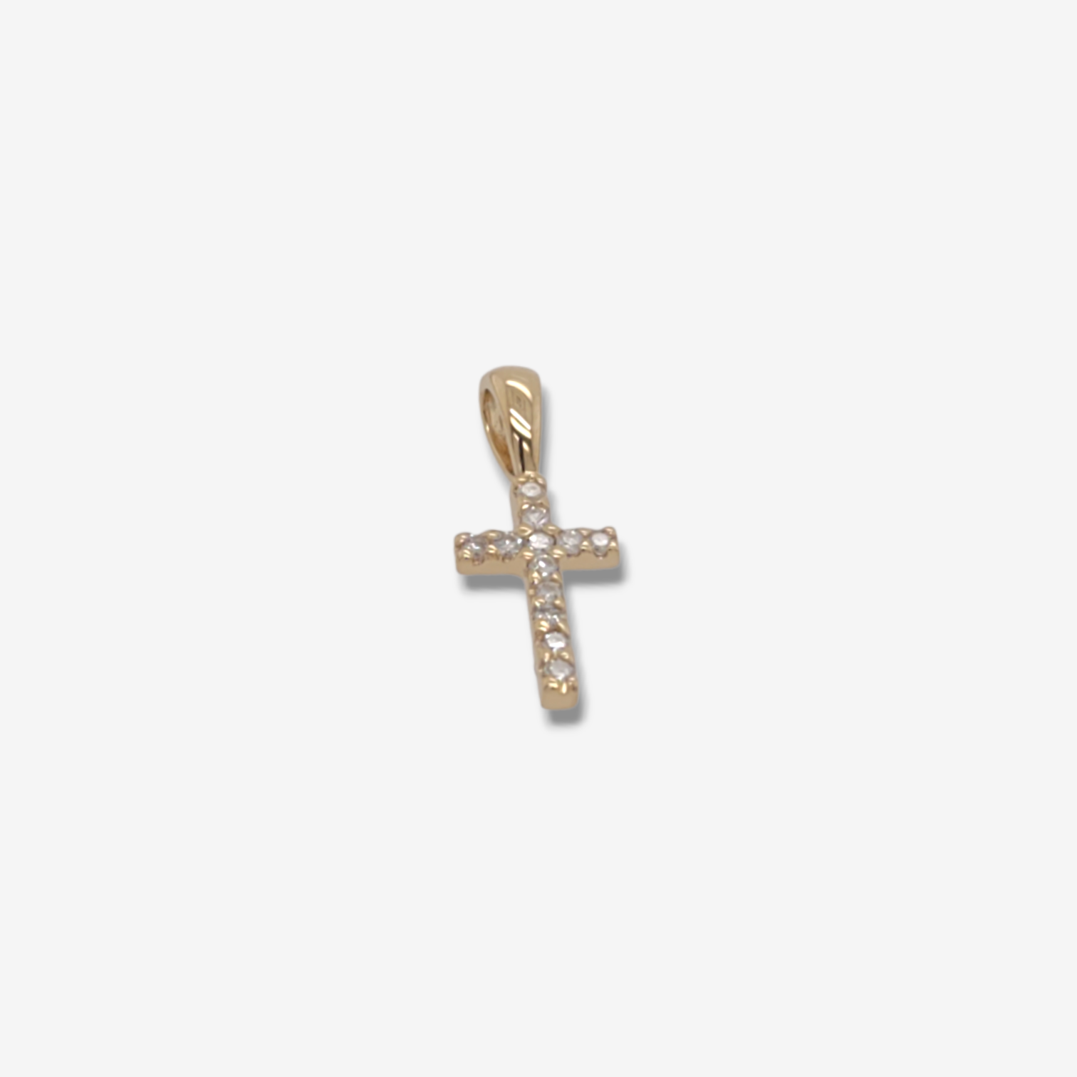 Photoroom-20240911_131501 Cruz (9 x 5.5 mm) c/ Diamantes Pave (0.05 Ct) - Oro Amarillo 14Kts - Image 1