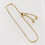 Brazalete Tennis de Diamantes Ajustable - Oro Amarillo 18Kts - Image 2