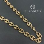 Cadena (55 cm) Mariner Puff (10mm) - Oro Amarillo 14Kts