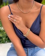 Brazalete (16 cm) Esclava c/ Cuban Link Macizo - Oro Amarillo 18kts - Image 17