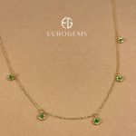 Zarcillos (5 x 7 mm) Esmeralda Ovaladas & Diamantes (Post) - Oro Amarillo 18Kts - Image 17