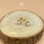 Zarcillos (5 x 7 mm) Esmeralda Ovaladas & Diamantes (Post) - Oro Amarillo 18Kts - Image 20