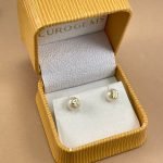 Zarcillos (7.5 mm) Perlas c/ Oso (Screwback/Abridores) - Oro Amarillo 14Kts