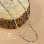 Cadena (40 cm) Tejido Snake (1 mm) - Oro Dos Tonos 18Kts