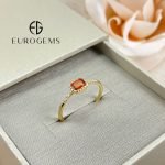 Anillo c/ Zafiro & Diamantes - Oro Amarillo 14Kts