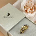 Anillo Lineas Entrelazadas - Oro Dos Tonos 18Kts