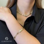 Dije Placa Rectangular (18 x 27 mm) c/ Onix, Zircones & Medusa - Oro Amarillo 14Kts - Image 4