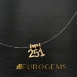Dije (5 x 8 mm) Numeros - Oro Amarillo 14Kts