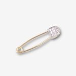 Imperdible (24 x 6 mm) c/ Zircones Pave - Oro Dos Tonos 14Kts