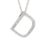 Cadena (40 Cm) c/ Inicial (8 x 11 mm) Diamantes Pavé - Oro 14Kts - Image 4