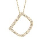 Cadena (40 Cm) c/ Inicial (8 x 11 mm) Diamantes Pavé - Oro 14Kts - Image 18