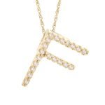 Cadena (40 Cm) c/ Inicial (8 x 11 mm) Diamantes Pavé - Oro 14Kts - Image 13