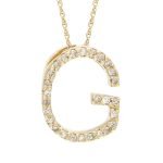 Cadena (40 Cm) c/ Inicial (8 x 11 mm) Diamantes Pavé - Oro 14Kts - Image 34