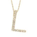 Cadena (40 Cm) c/ Inicial (8 x 11 mm) Diamantes Pavé - Oro 14Kts - Image 36