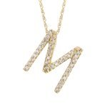 Cadena (40 Cm) c/ Inicial (8 x 11 mm) Diamantes Pavé - Oro 14Kts - Image 14