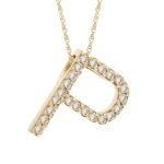 Cadena (40 Cm) c/ Inicial (8 x 11 mm) Diamantes Pavé - Oro 14Kts - Image 21