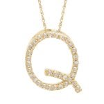 Cadena (40 Cm) c/ Inicial (8 x 11 mm) Diamantes Pavé - Oro 14Kts - Image 15
