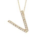 Cadena (40 Cm) c/ Inicial (8 x 11 mm) Diamantes Pavé - Oro 14Kts - Image 60