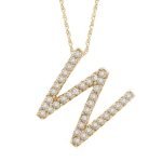Cadena (40 Cm) c/ Inicial (8 x 11 mm) Diamantes Pavé - Oro 14Kts - Image 43