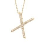 Cadena (40 Cm) c/ Inicial (8 x 11 mm) Diamantes Pavé - Oro 14Kts - Image 48