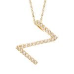 Cadena (40 Cm) c/ Inicial (8 x 11 mm) Diamantes Pavé - Oro 14Kts - Image 49