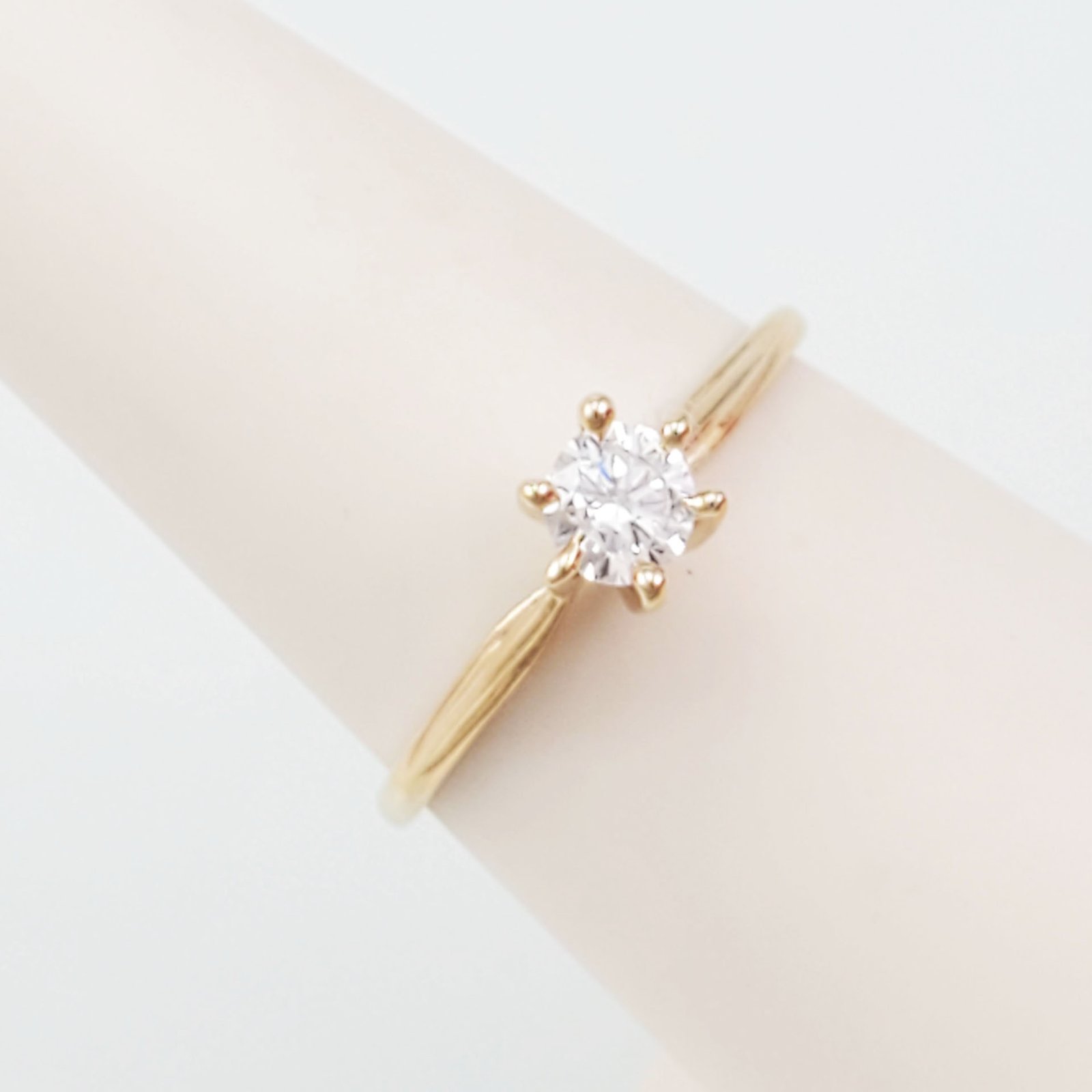 20201216_195802-1.jpg Anillo Compromiso con Cz (6 Prongs) - Oro Amarillo 14Kts - Image 1