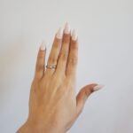 Anillo (0.25 Ct) Compromiso c/ Diamante Natural 4 Prongs & Base Cuadrada - Oro Blanco 18Kts - Image 2