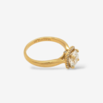 Anillo (1.51 Ct) Compromiso Diamante Certificado Redondo Labgrown c/ Halo de Diamantes - Oro Amarillo 18Kts - Image 2