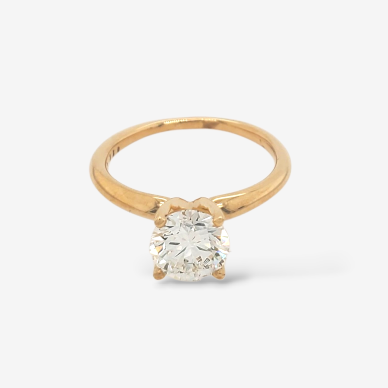 20260327_142509.jpg-1.png Anillo (1.08 Ct) Compromiso Diamante Labgrown Redondo 4 Prongs - Oro Amarillo 18Kts - Image 1