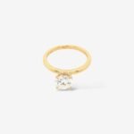 Anillo (0.54 Ct) Compromiso Diamante Labgrown Certificado 4 Prongs - Oro Dos Tonos 14Kts - Image 4