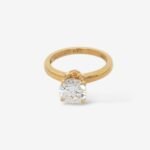 Anillo (0.54 Ct) Compromiso Diamante Labgrown Certificado 4 Prongs - Oro Dos Tonos 14Kts - Image 6