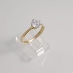 Anillo Compromiso c/ Zircon Central (6 mm) - Oro Amarillo 14Kts