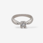 Anillo (0.50 Ct) Compromiso c/ Diamante Labgrown Solitario 4 Prongs c/ Aro Liso - Oro Amarillo 18Kts - Image 6