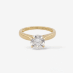 Anillo (0.94 Ct) Compromiso c/ Diamante LG Estilo Catedral c/ Diamantes & 4 Prongs (0.29 Ct) - Oro Dos Tonos 18Kts - Image 4