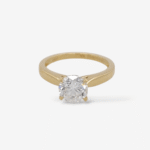 Anillo (0.94 Ct) Compromiso c/ Diamante LG Estilo Catedral c/ Diamantes & 4 Prongs (0.29 Ct) - Oro Dos Tonos 18Kts - Image 8