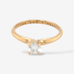 Anillo (0.32 Ct) Compromiso Solitario c/ Diamante Natural & 4 Prongs - Oro Amarillo 18Kts - Image 2
