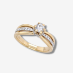 Anillo de Compromiso aro c/ Diamantes - Oro Amarillo 14Kts